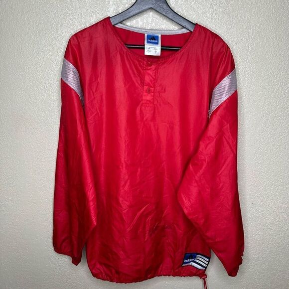 Vtg Adidas Windbreaker Crewneck Size L - Picture 2 of 4